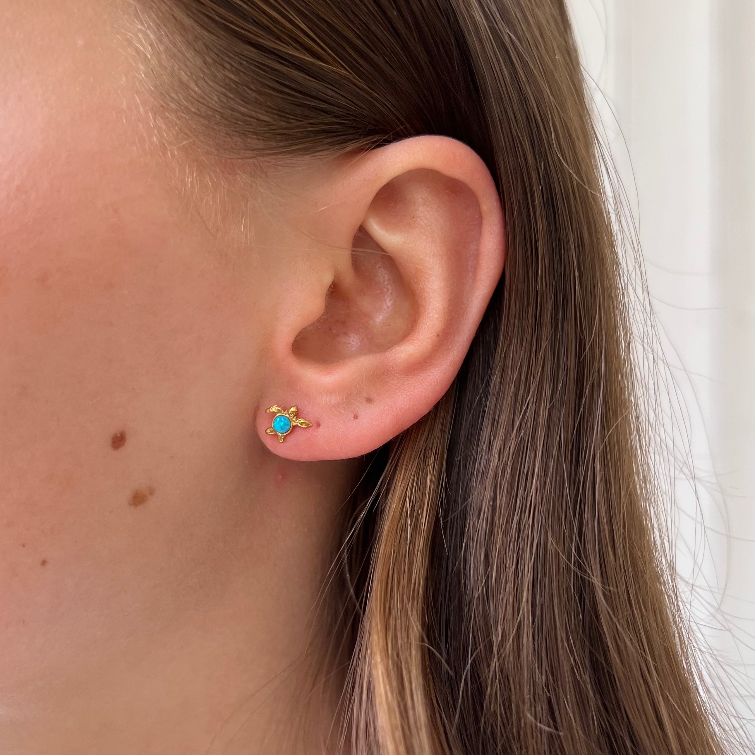 Earstud Blue Turtle Earstud Blue Turtle