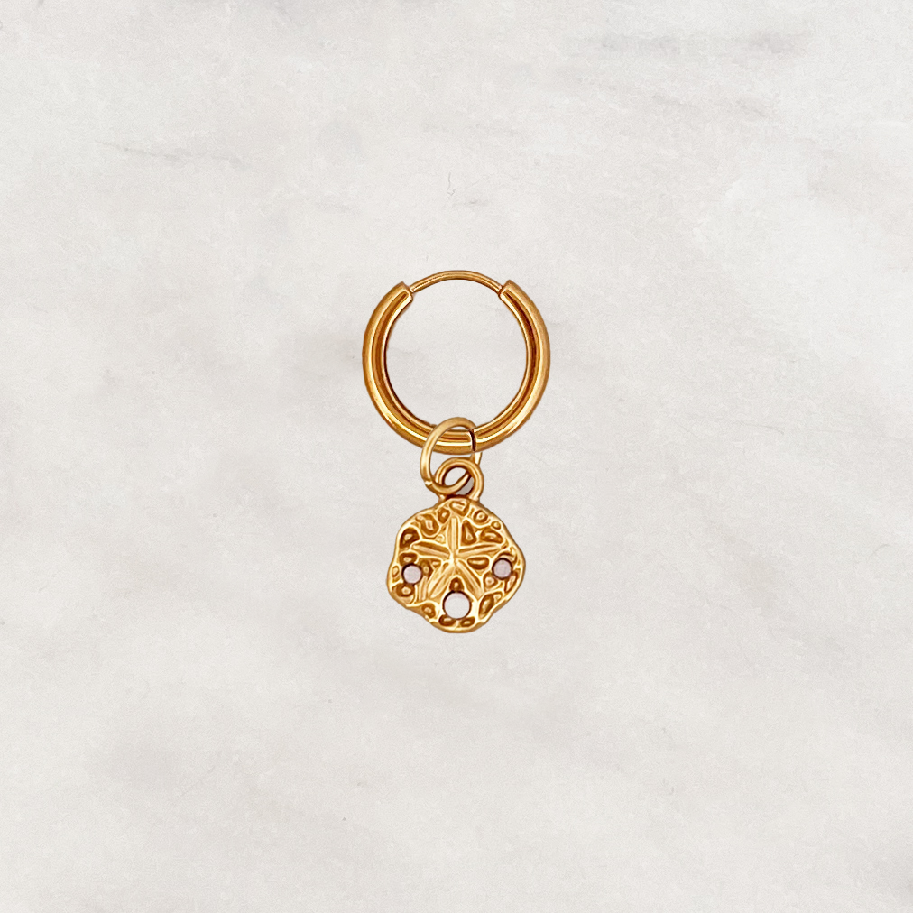 Earring White Sand Dollar Earring White Sand Dollar
