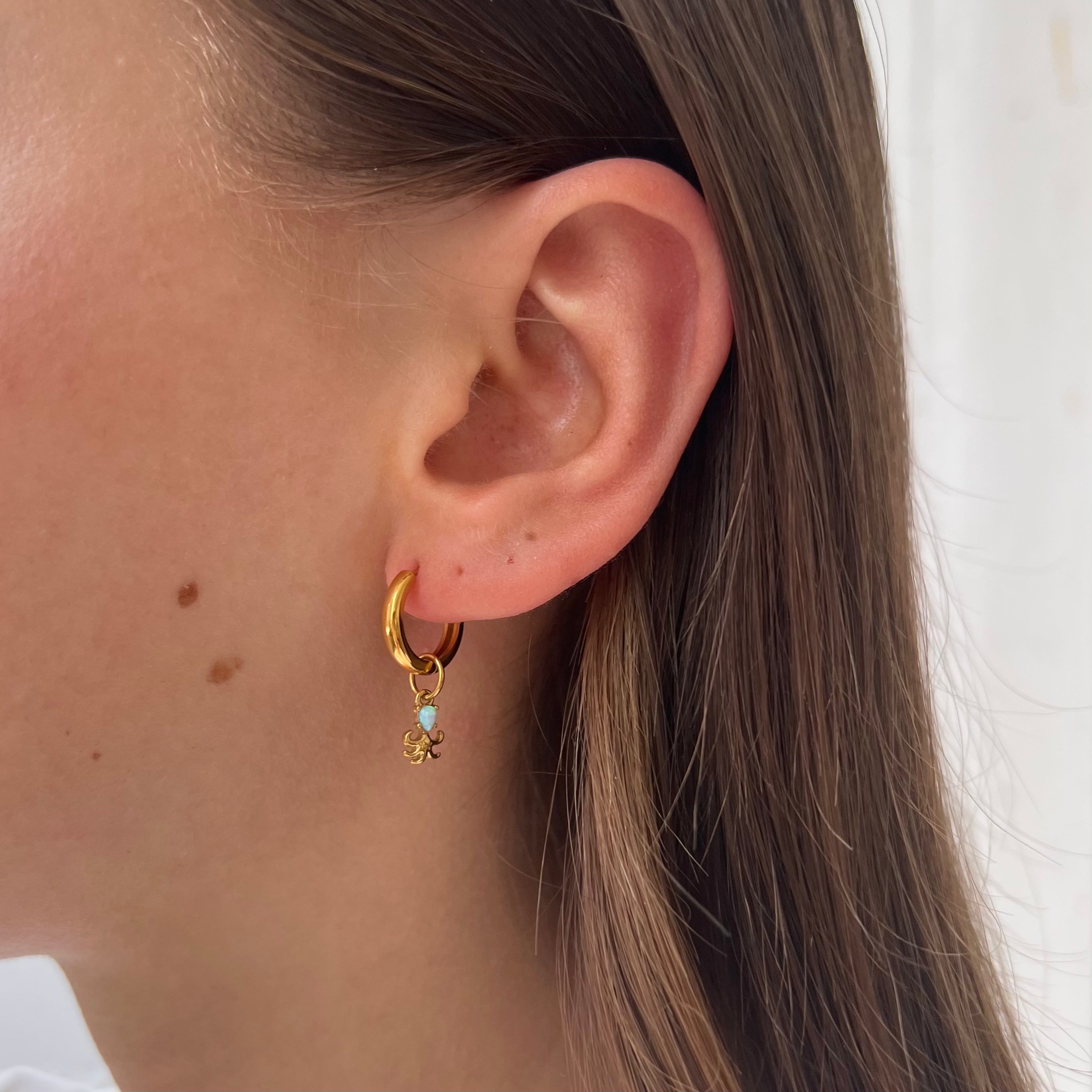 Earring Opal Octopus Earring Opal Octopus
