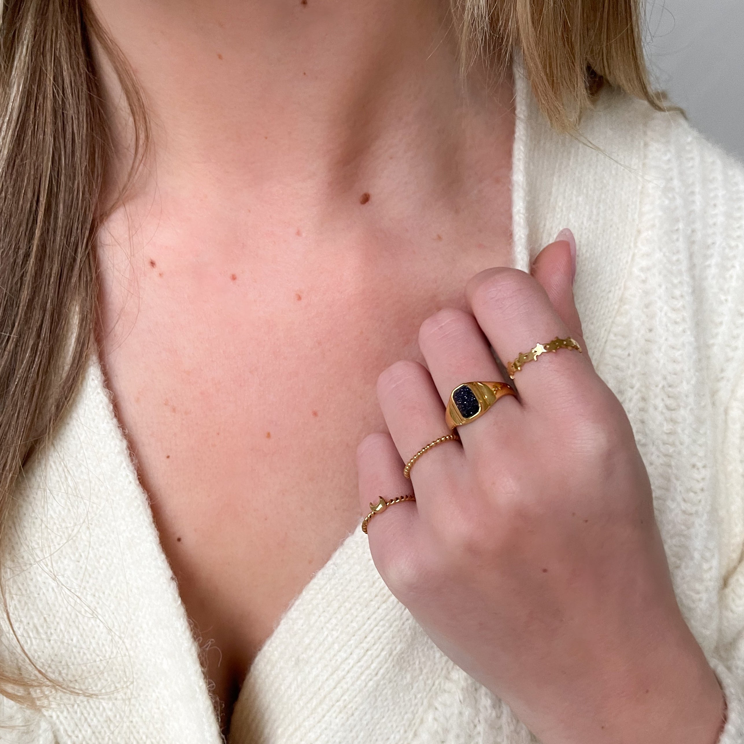 Ring Blue Sandstone Ring Blue Sandstone