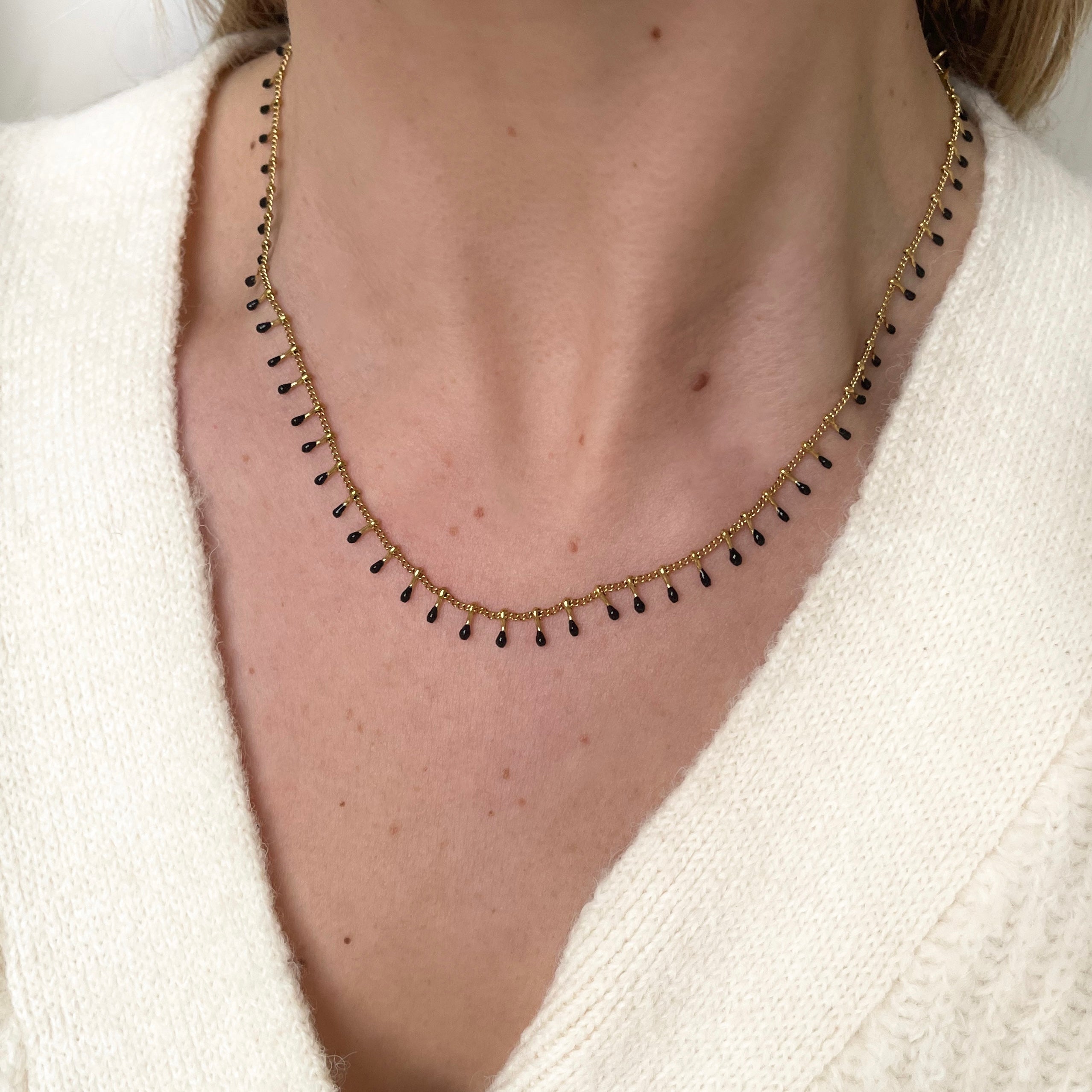 Black Tassels Necklace Black Tassels Necklace