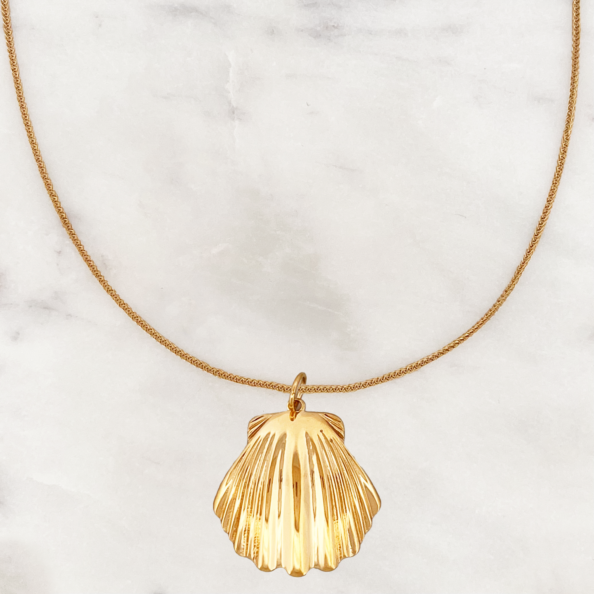 Necklace Big Scallop Shell Necklace Big Scallop Shell