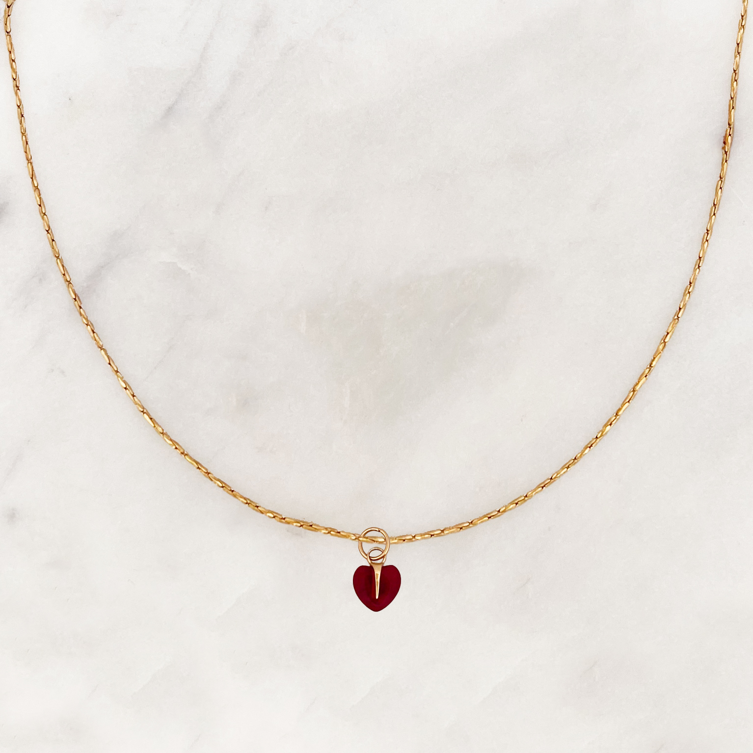 Touw ketting klein rood liefde Touw ketting klein rood liefde