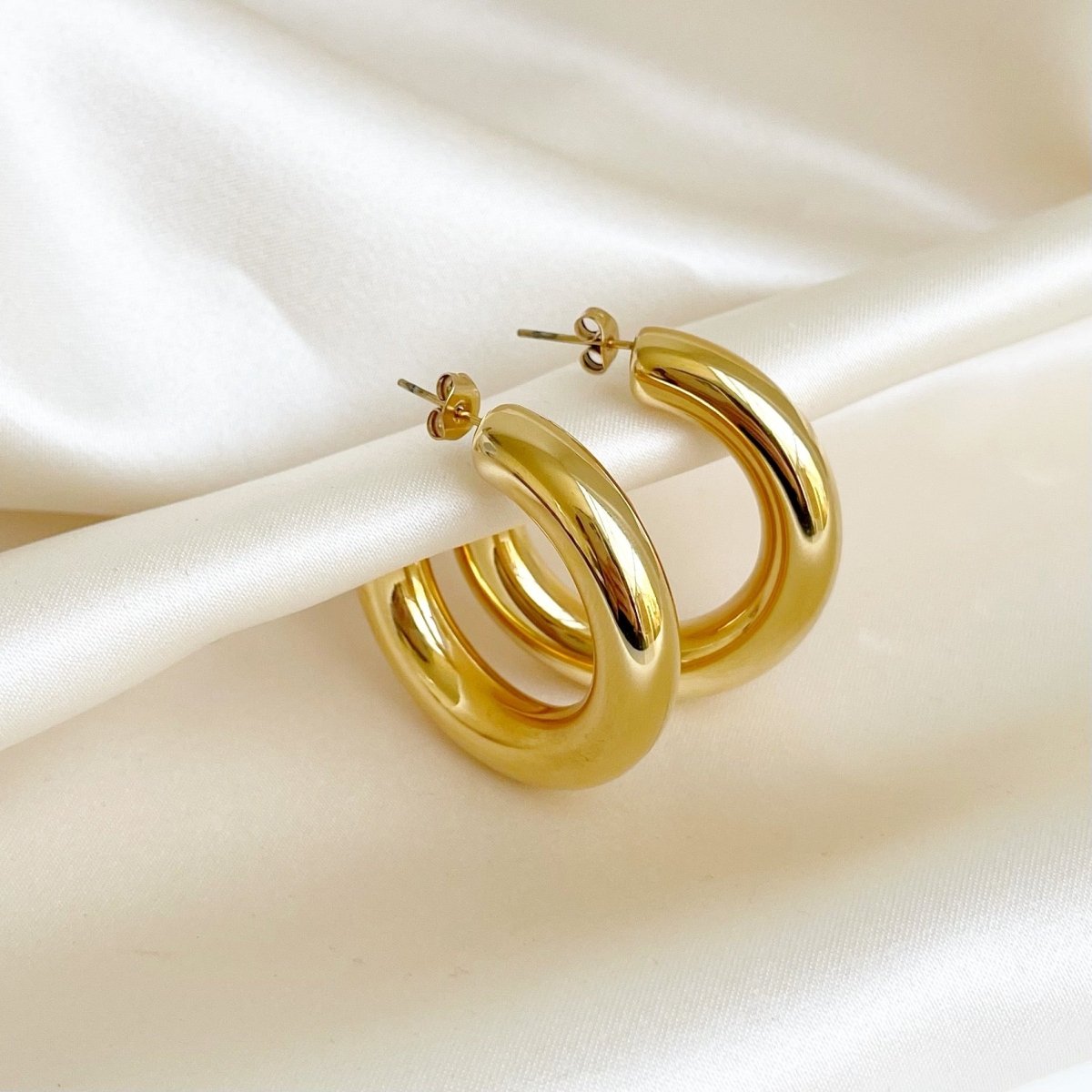 Big Tube Hoop Set - ByNouck Jewelry Big Tube Hoop Set - ByNouck Jewelry