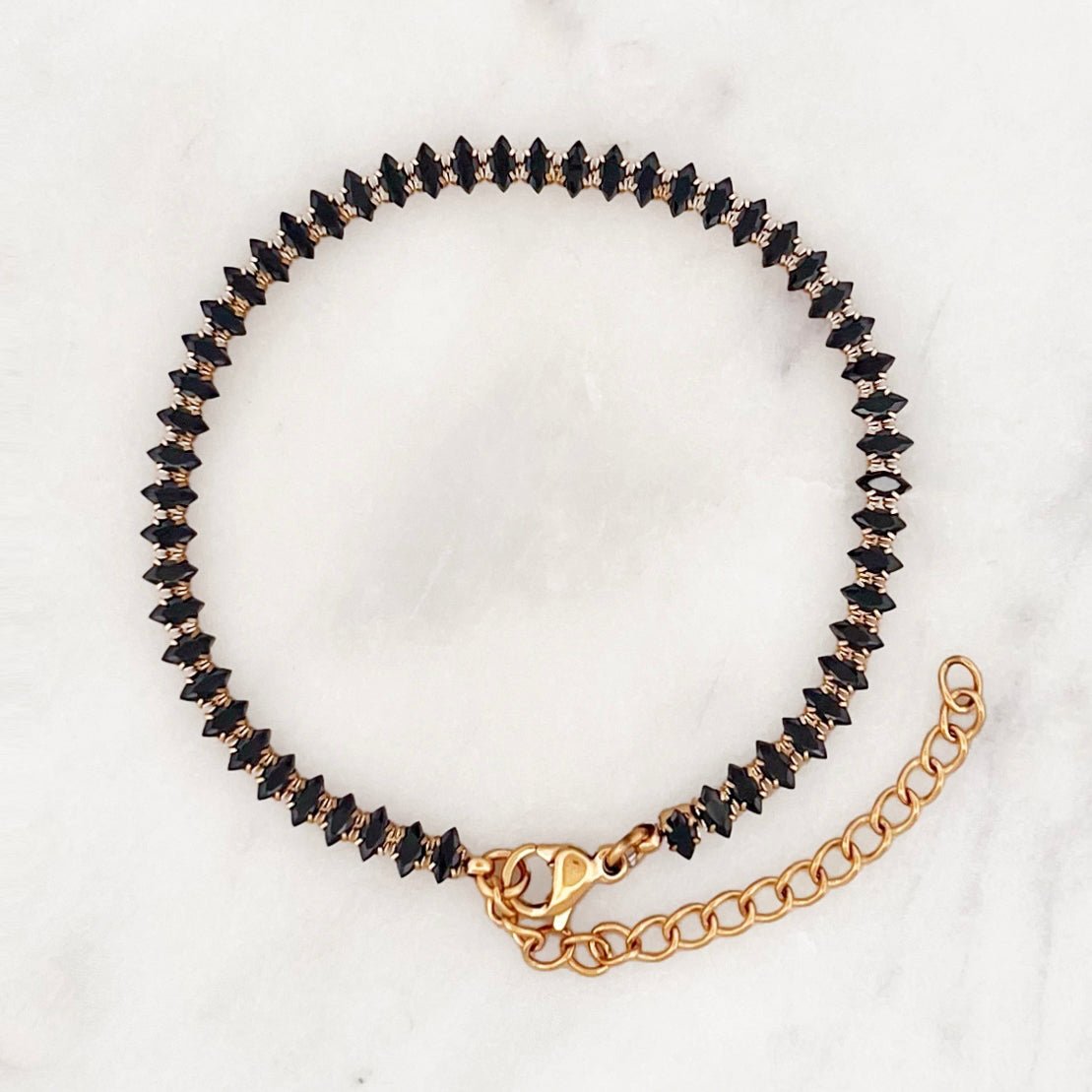 Bracelet Black Rhinestones - ByNouck Jewelry Bracelet Black Rhinestones - ByNouck Jewelry