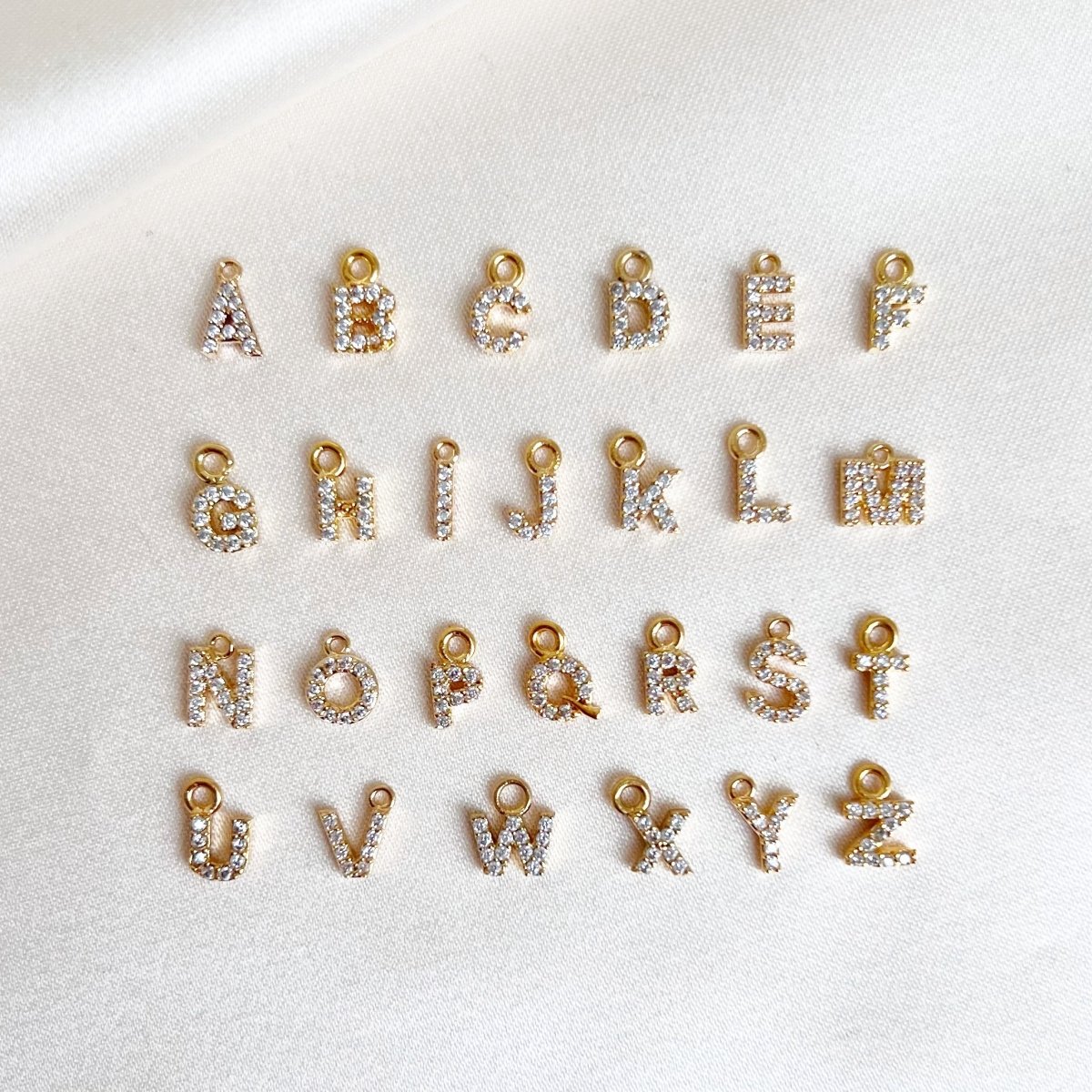Diamond Initial Hoop - ByNouck Jewelry Diamond Initial Hoop - ByNouck Jewelry