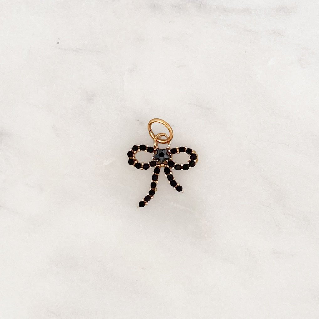 DYO Black Rhinestone Bow - ByNouck Jewelry DYO Black Rhinestone Bow - ByNouck Jewelry