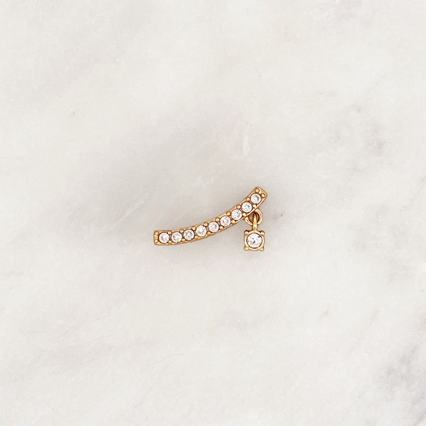 Earstud Long Strass Left - ByNouck Jewelry Earstud Long Strass Left - ByNouck Jewelry