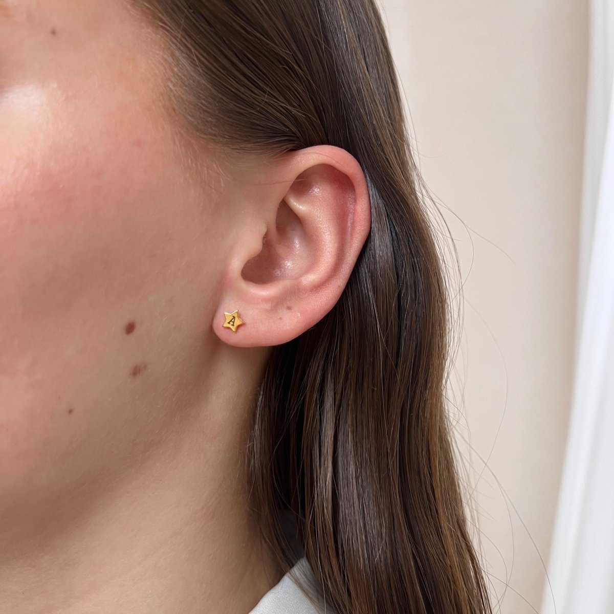 Engrave Earstud Star - ByNouck Jewelry Engrave Earstud Star - ByNouck Jewelry