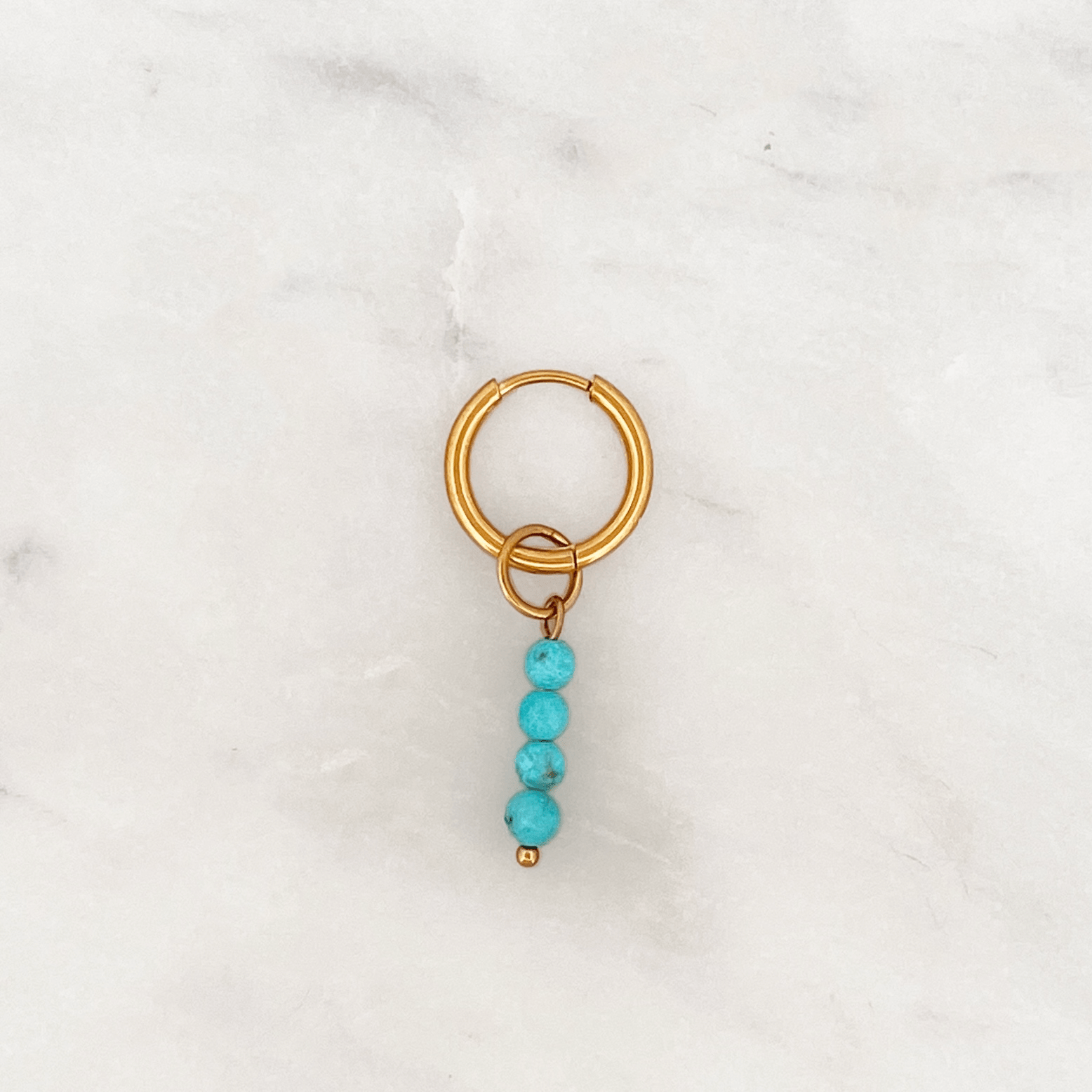 Fine Huggie Azure Beads - ByNouck Jewelry Fine Huggie Azure Beads - ByNouck Jewelry