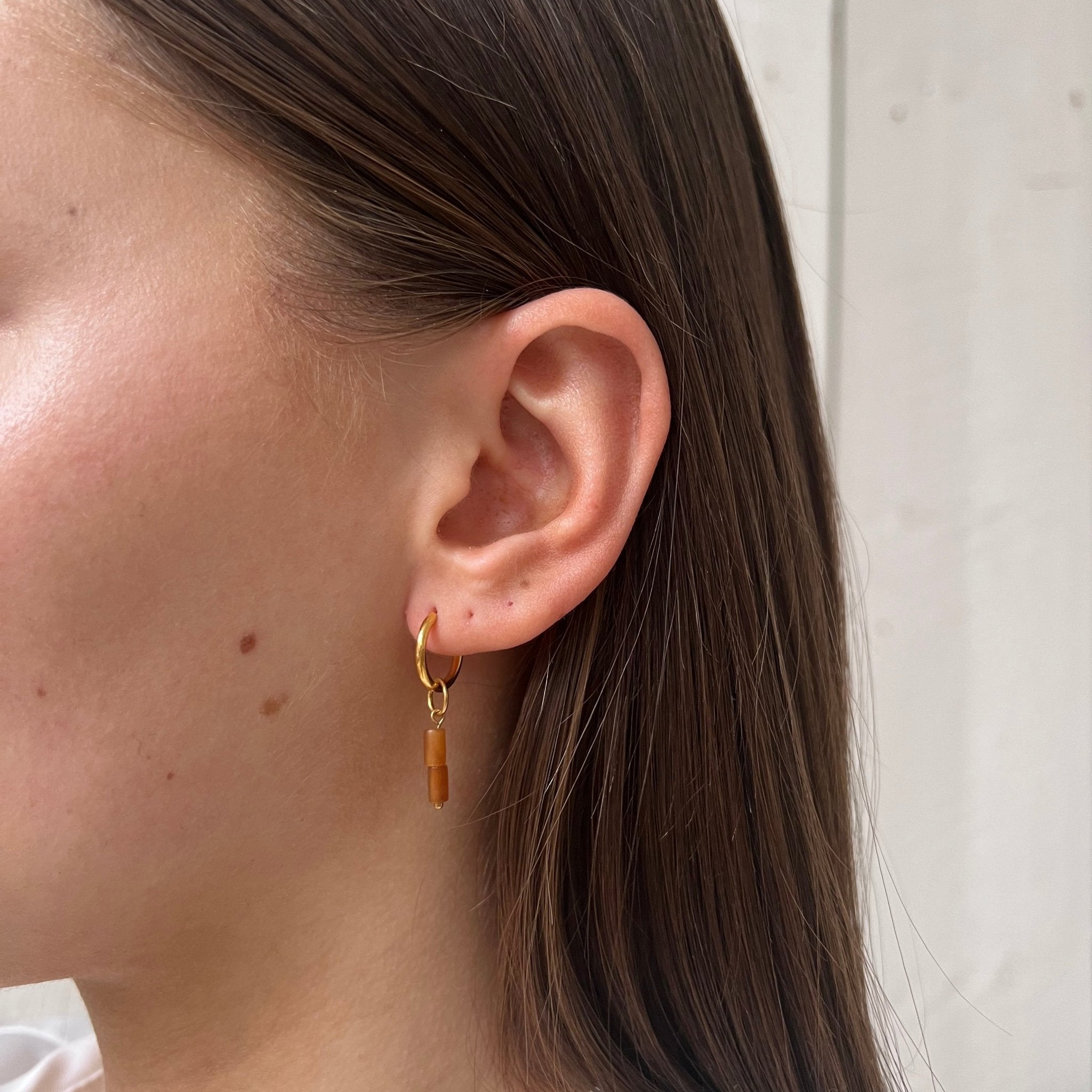 Fine Huggie Sand Disk - ByNouck Jewelry Fine Huggie Sand Disk - ByNouck Jewelry