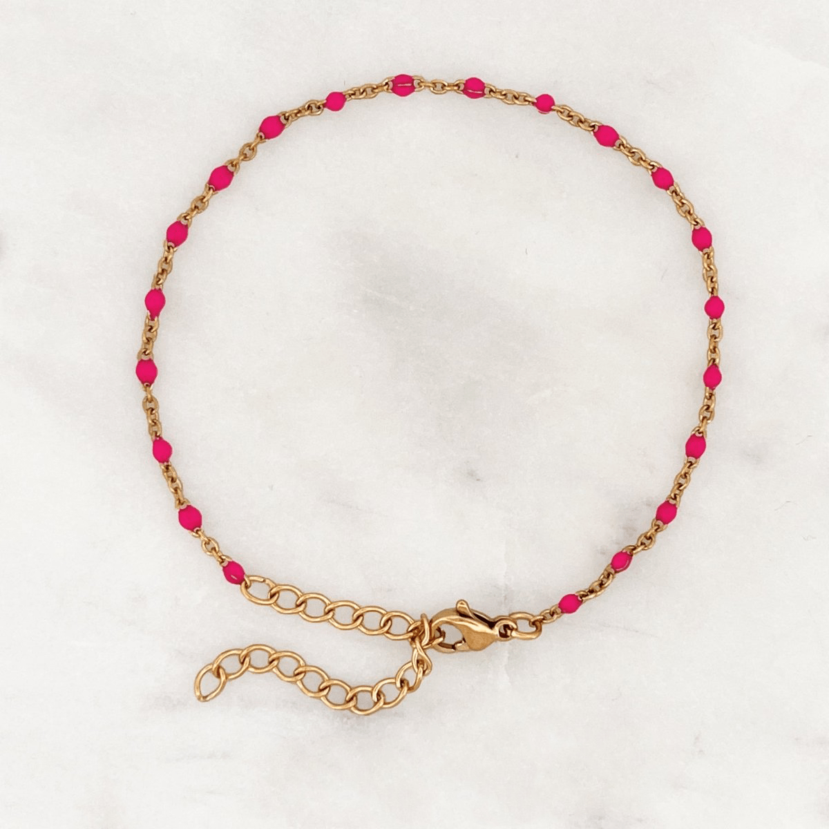 Hot Pink Dots Bracelet - ByNouck Jewelry Hot Pink Dots Bracelet - ByNouck Jewelry