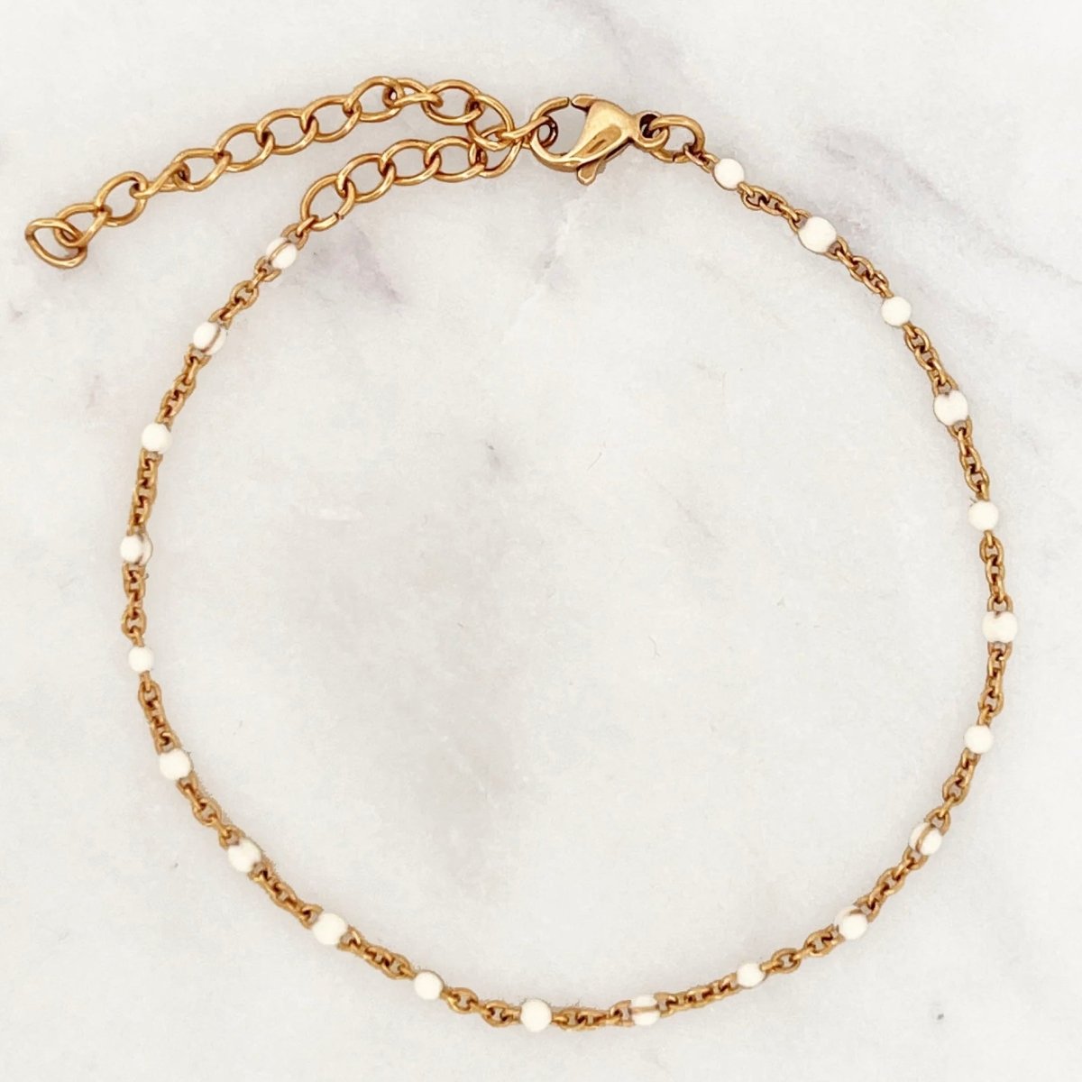 Ivory Dots Anklet - ByNouck Jewelry Ivory Dots Anklet - ByNouck Jewelry