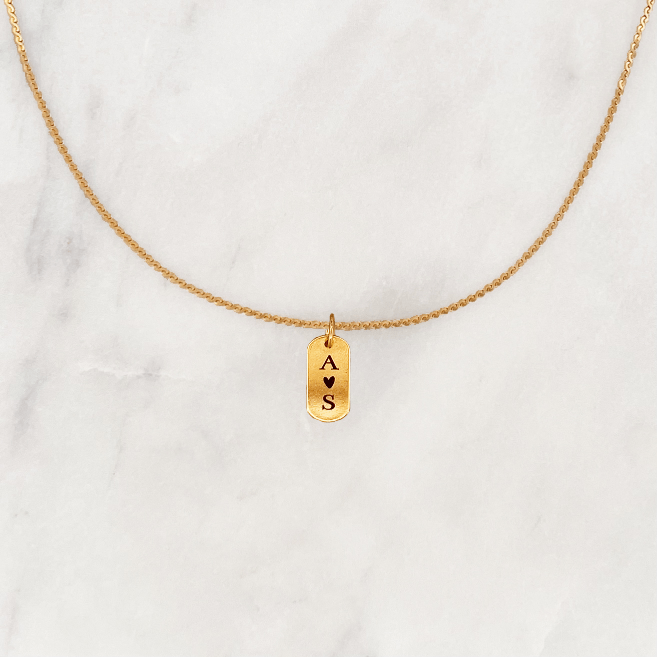 Necklace Engrave Tag Large - ByNouck Jewelry Necklace Engrave Tag Large - ByNouck Jewelry