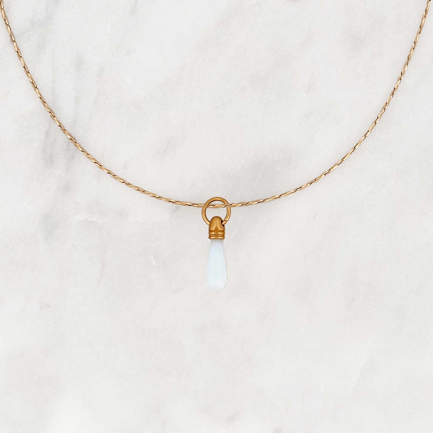 Necklace Manifest Stone Moonstone - ByNouck Jewelry Necklace Manifest Stone Moonstone - ByNouck Jewelry