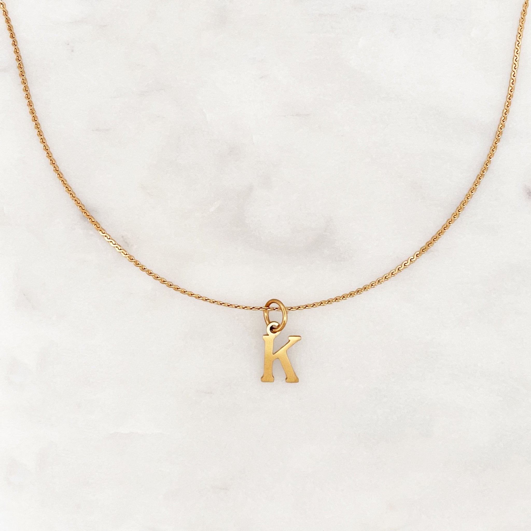 Necklace Medium Initial - ByNouck Jewelry Necklace Medium Initial - ByNouck Jewelry