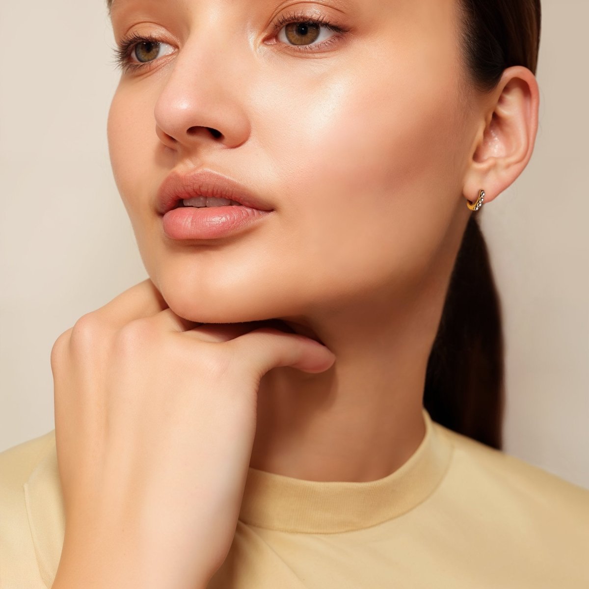 Pearl Dot Hoop Set - ByNouck Jewelry Pearl Dot Hoop Set - ByNouck Jewelry
