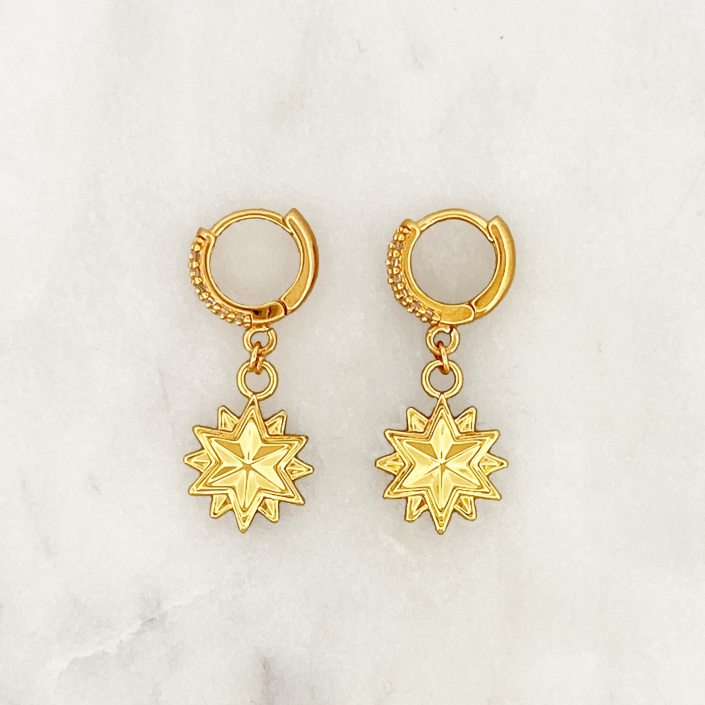 Sample Shiny Hoop Set Double Stars Sample Shiny Hoop Set Double Stars