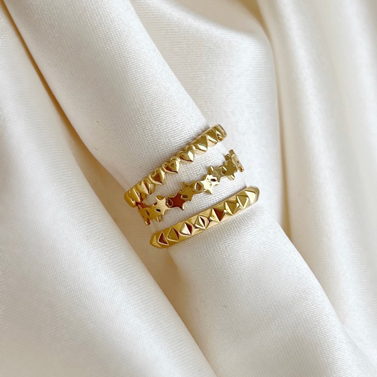 Stars Stack Ring - ByNouck Jewelry Stars Stack Ring - ByNouck Jewelry