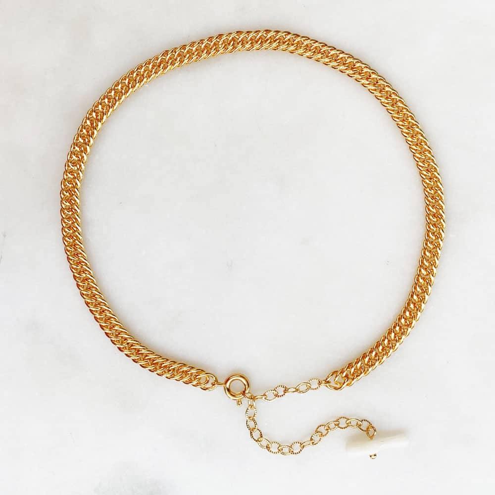 Anklet Small Curb White - ByNouck Jewelry Anklet Small Curb White - ByNouck Jewelry