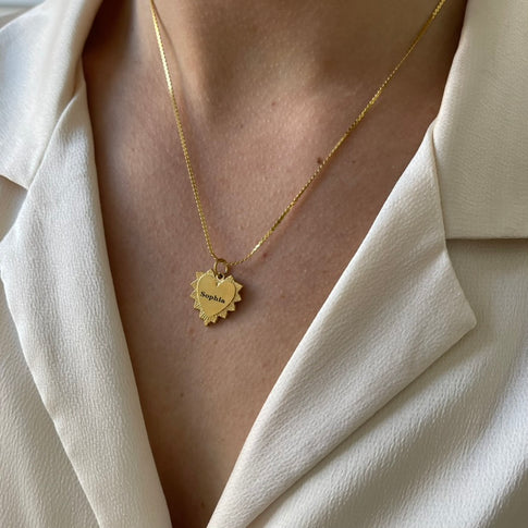 Gegraveerde Vintage Love Ketting