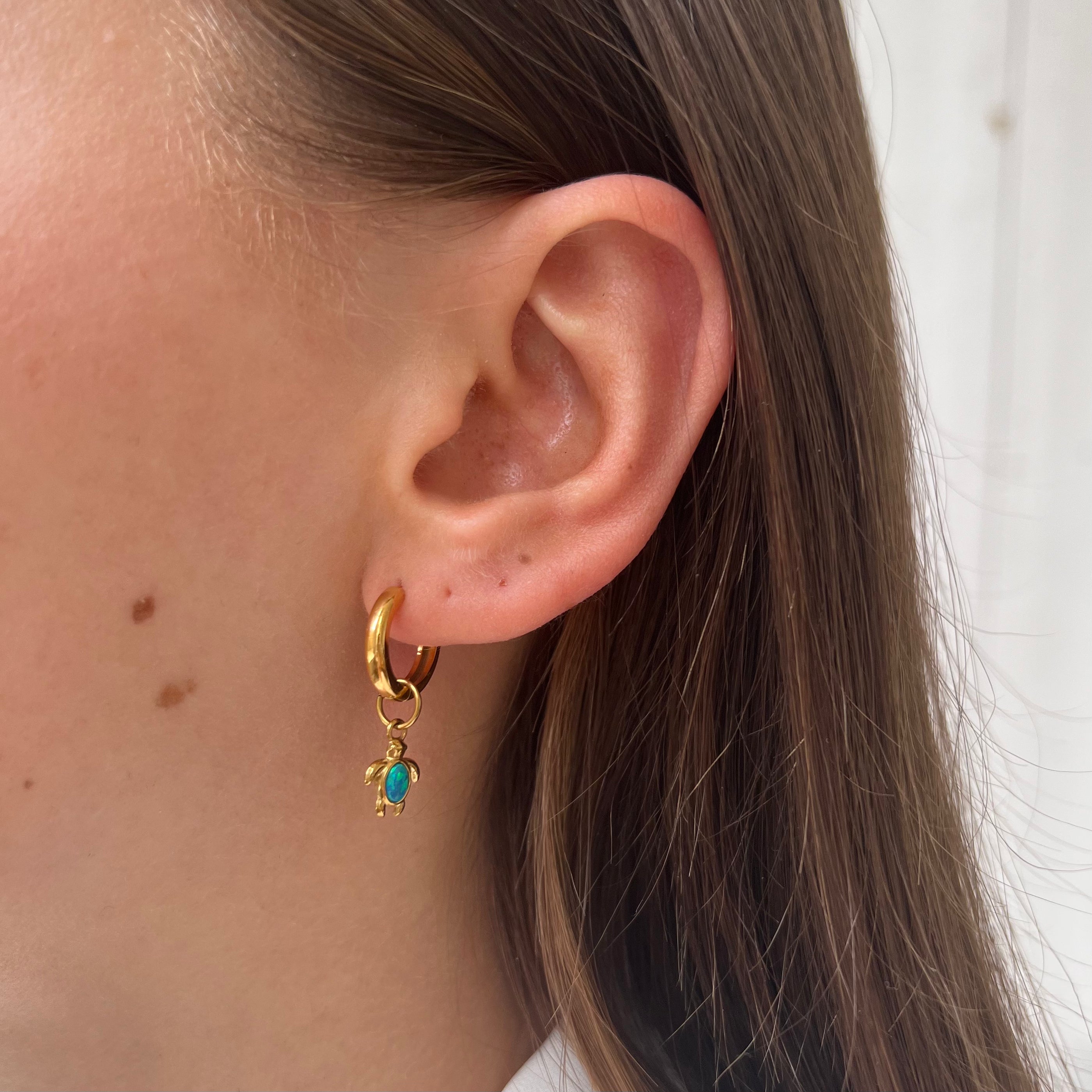 Earring Blue Turtle