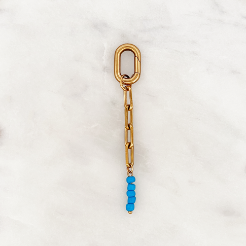 Bikini Charm Blue Beads Buxon Clasp