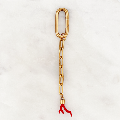 Bikini Charm Red Coral Classic Clasp