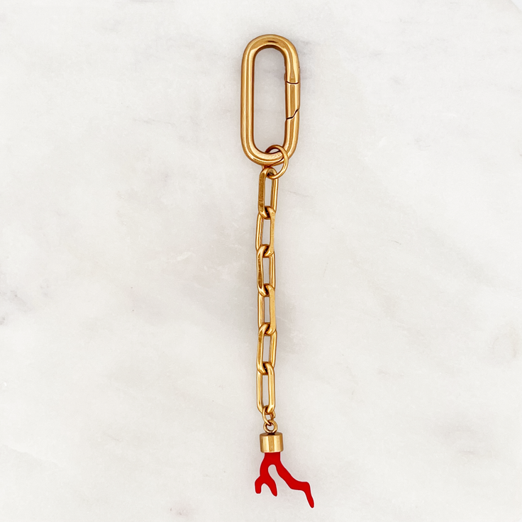 Bikini Charm Red Coral Classic Clasp