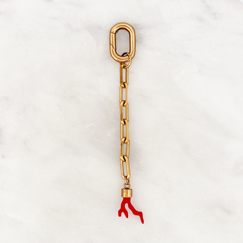 Bikini Charm Red Coral Buxon Clasp