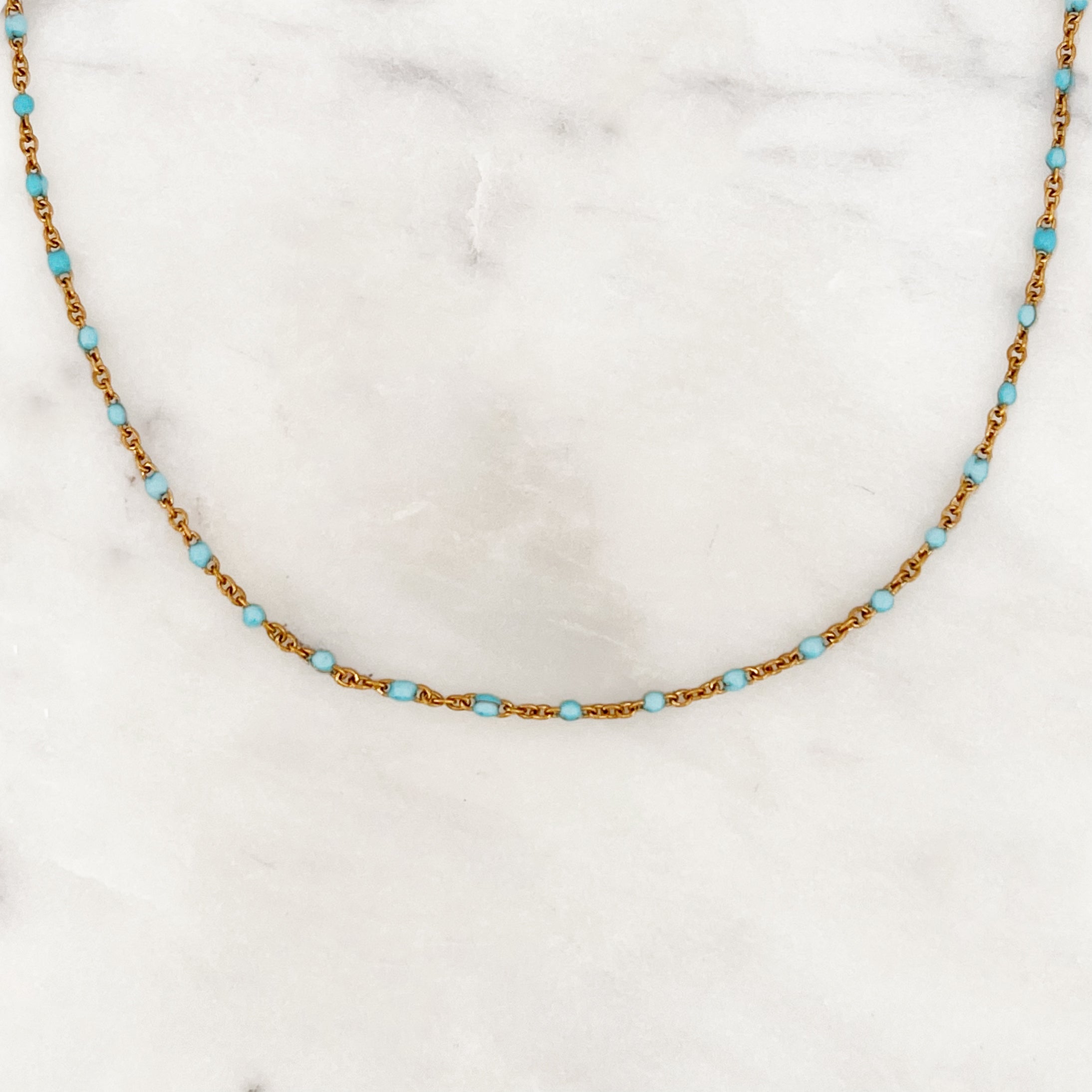 Base Aqua Dots Necklace