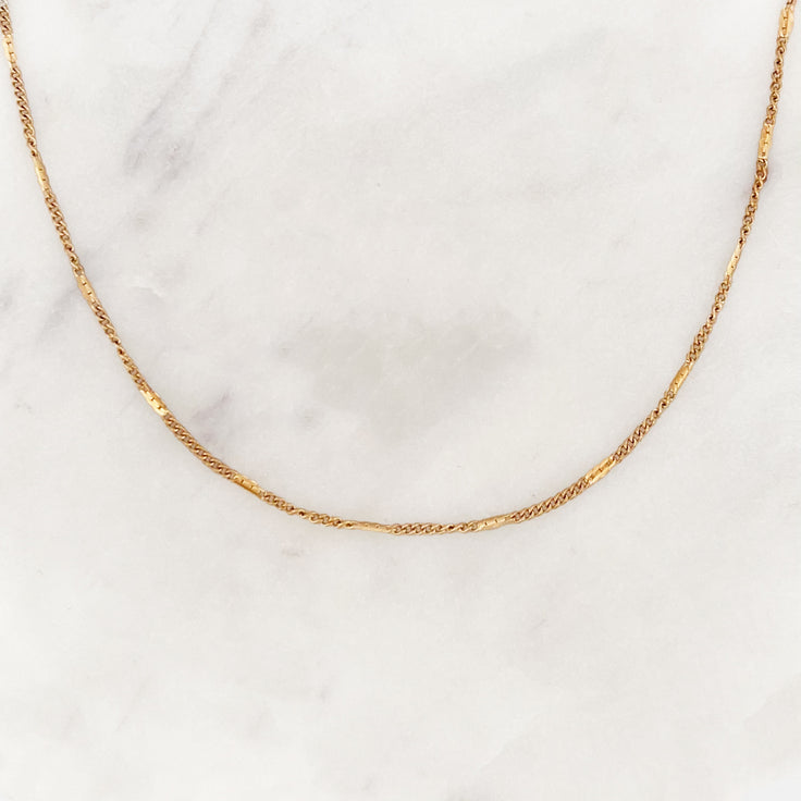 Base Fine Signet Necklace