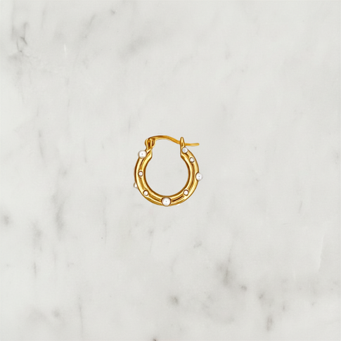 Base Glamour Pearl Hoop