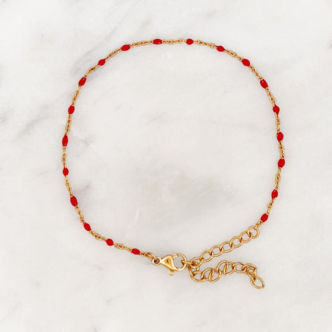 Bracelet Fiery Red Dots