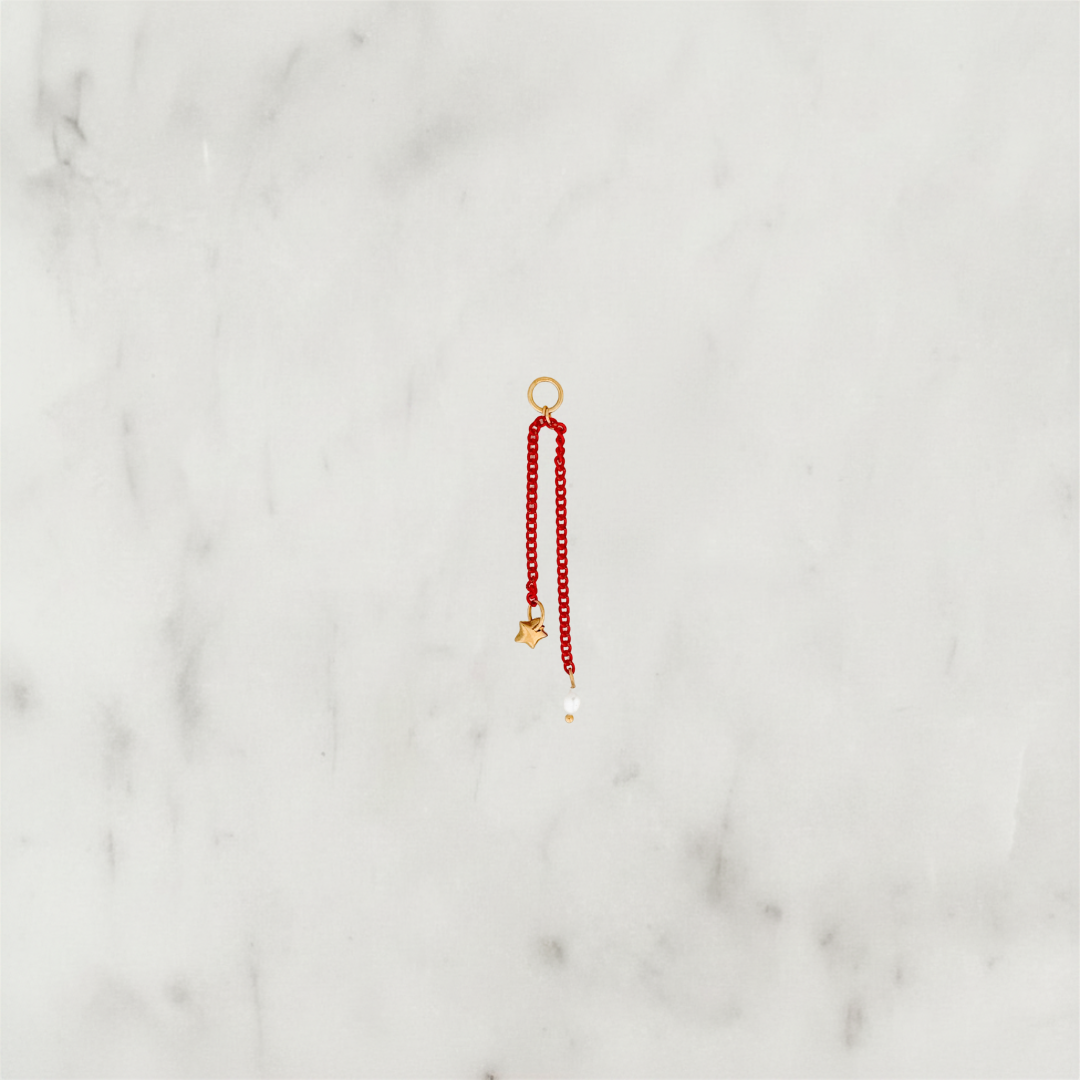 DYO Red Chain Pearl Star
