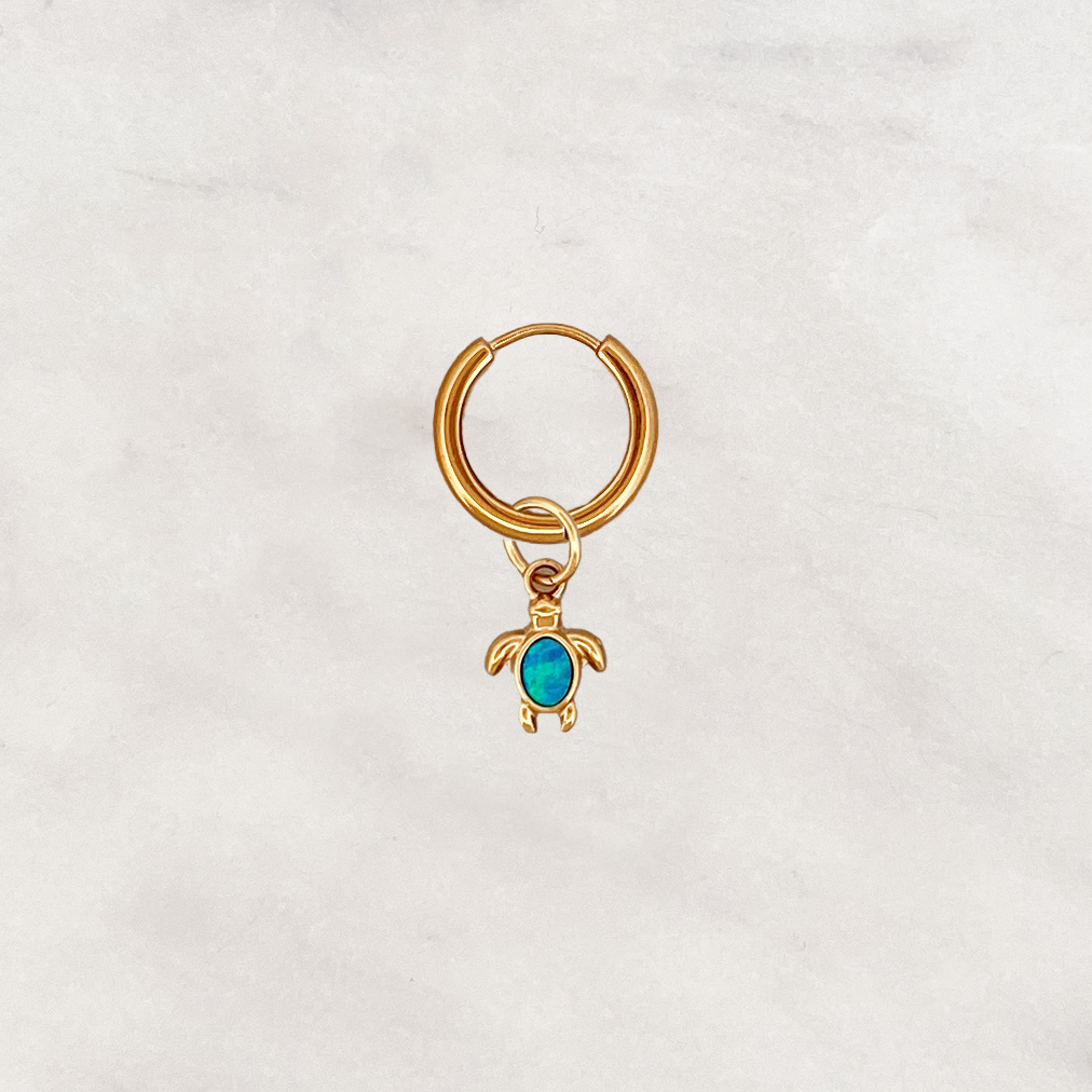 Earring Blue Turtle