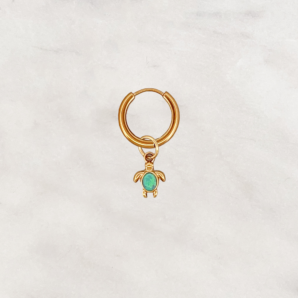 Earring Green Turtle