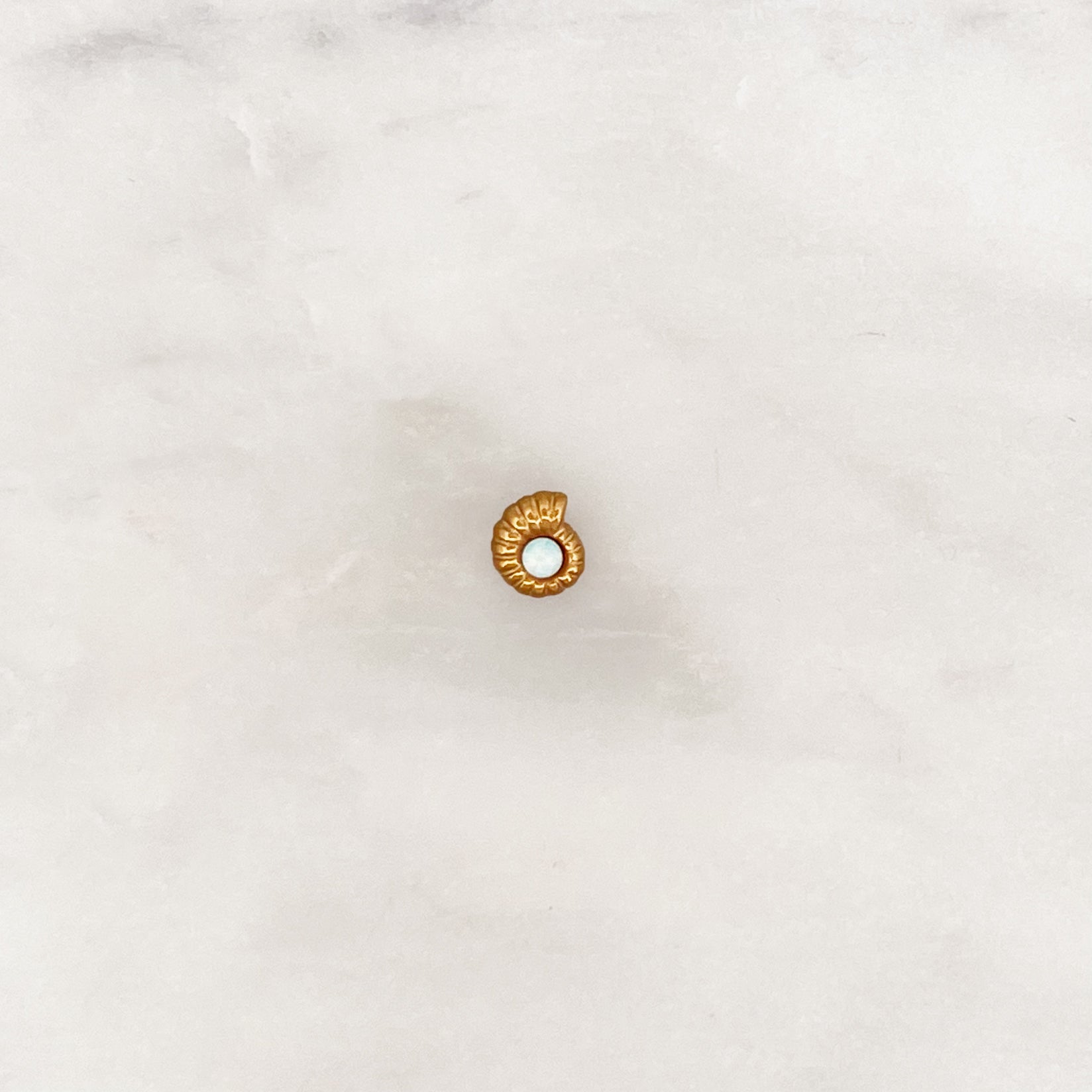 Earstud Opal Moon Shell