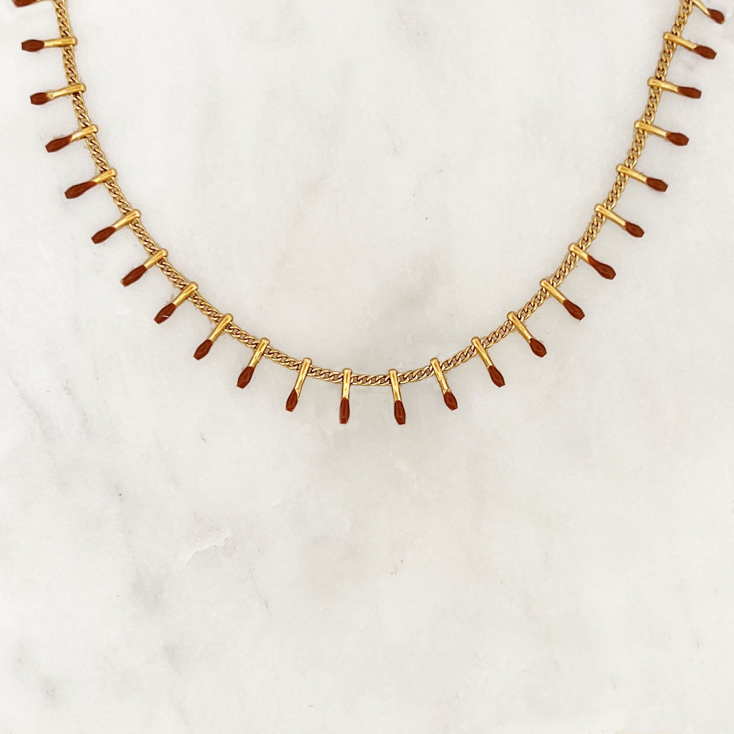 Brown Tassels Necklace