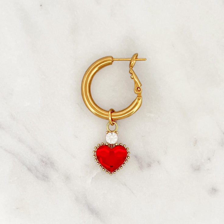 Hoop Rouge Diamanten Hart