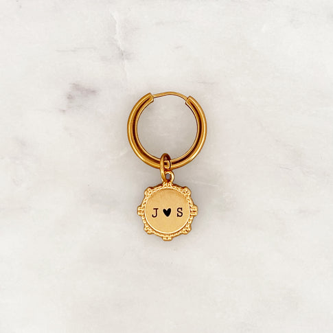 Hoop Engrave Boho Coin