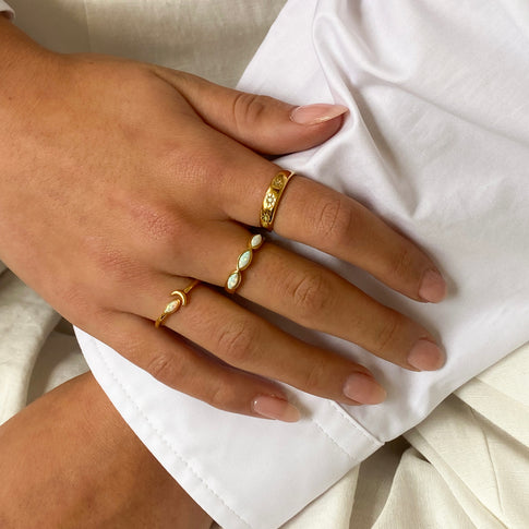 Set opaal ringen