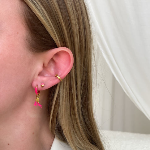 Earstud Pink Jellyfish