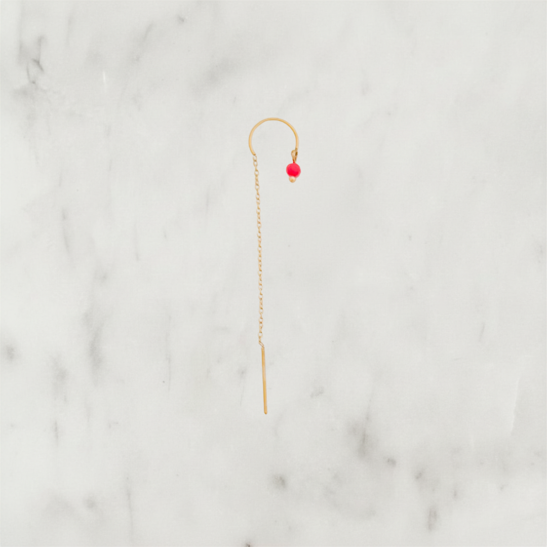 Long Chain Red Bead