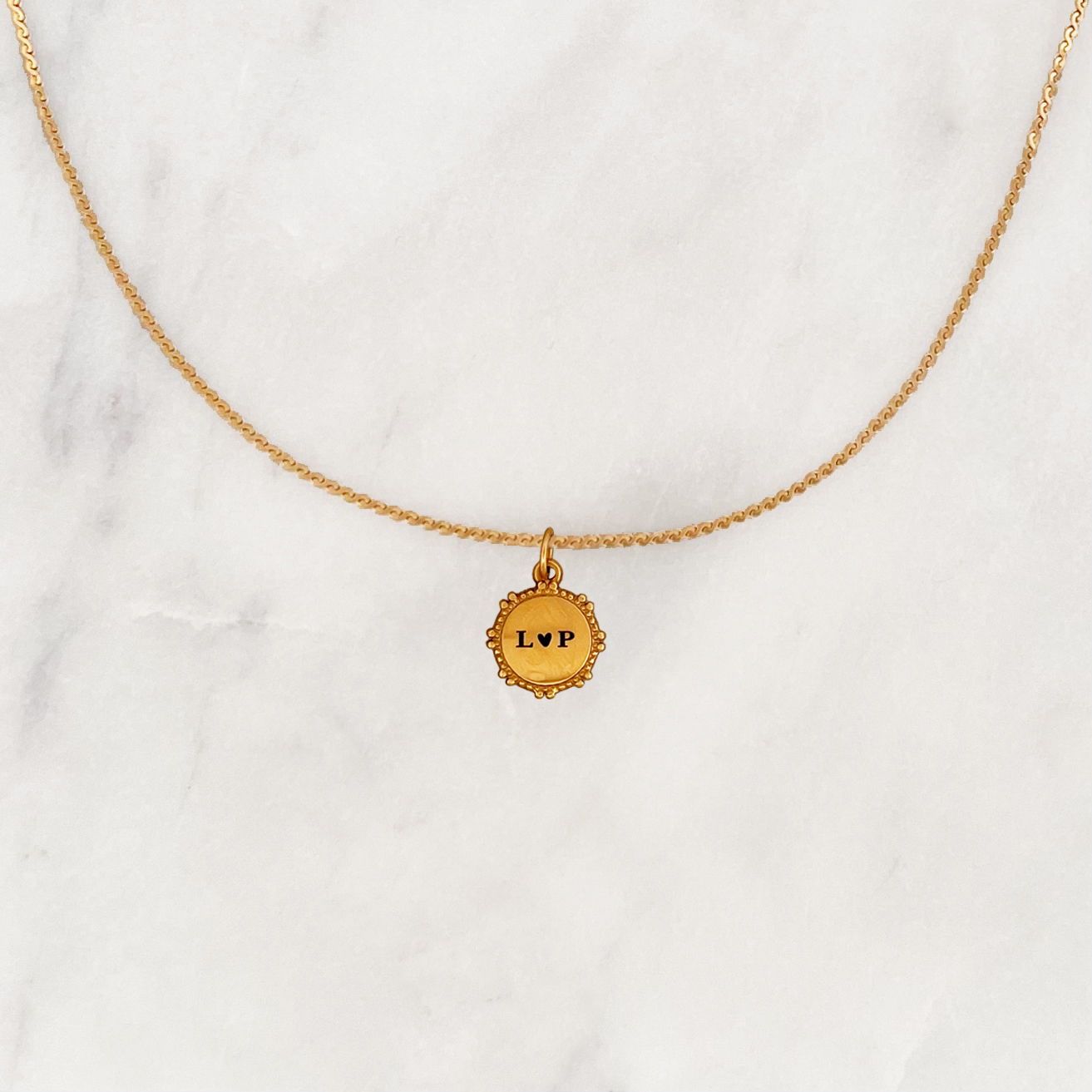 Ketting graveren Boho munt