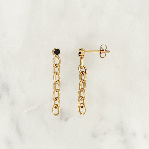 Onyx Earpin Set Chains