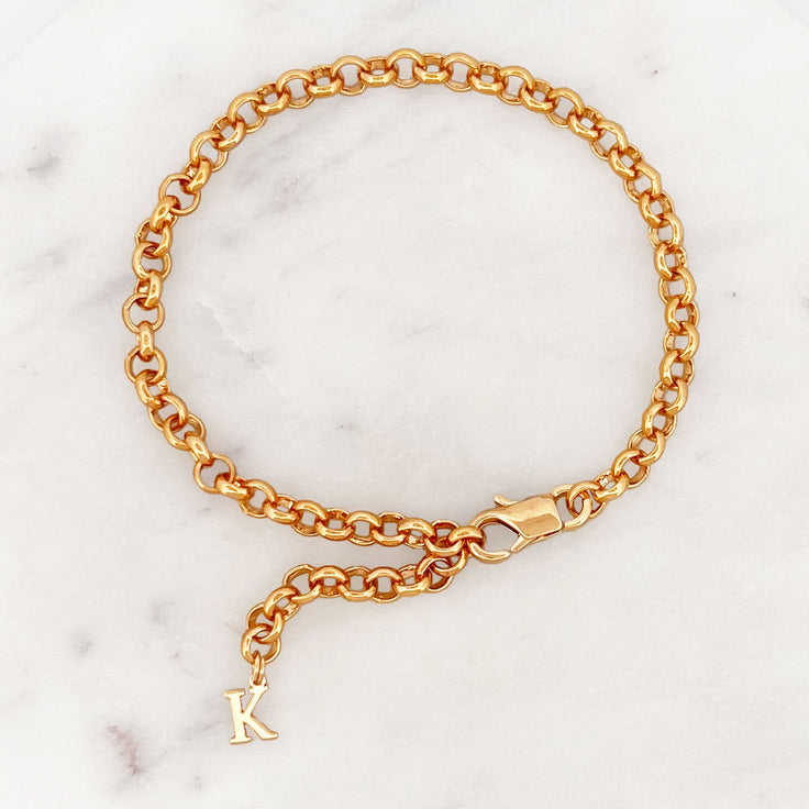 Bracelet Rolo Tiny Initial