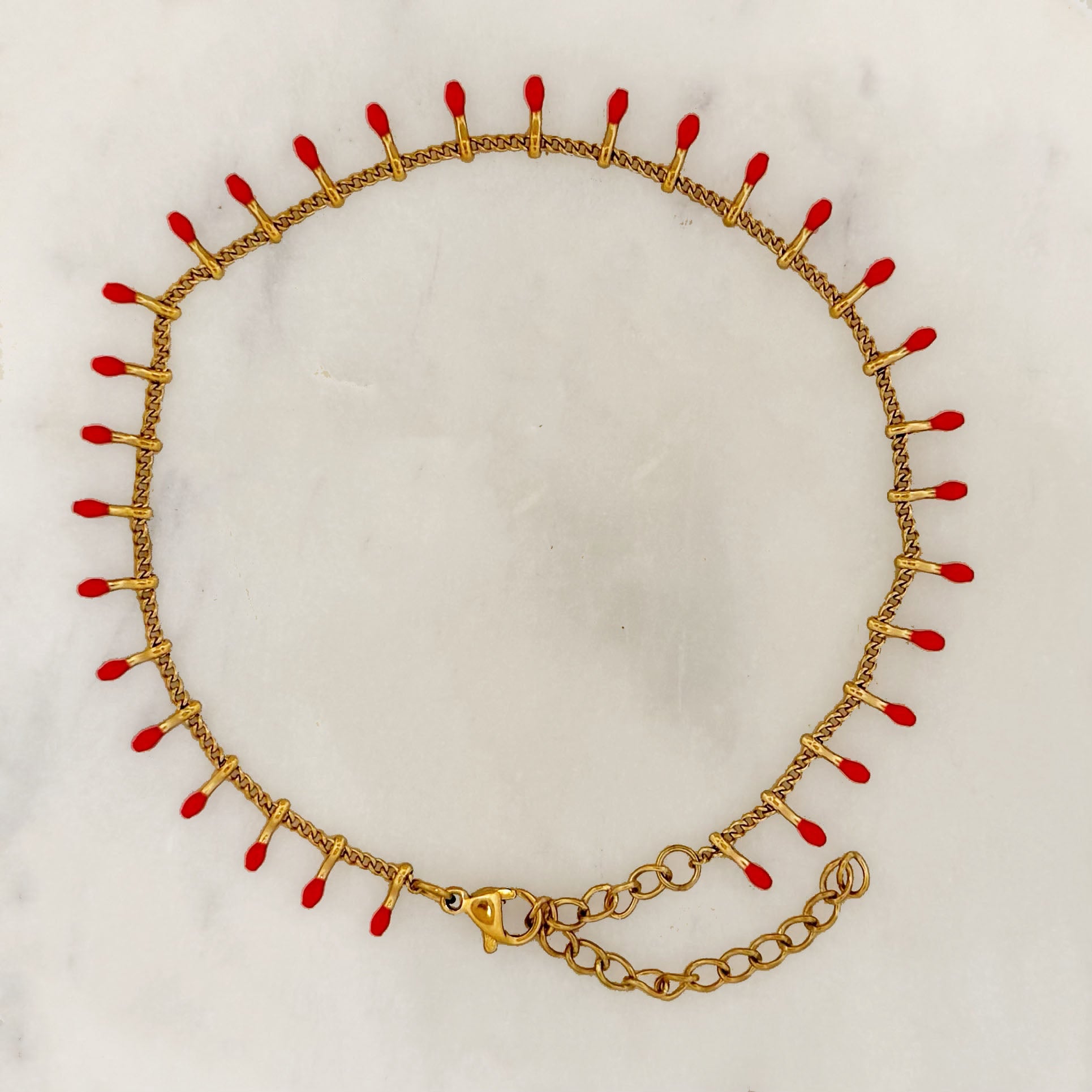 Red tassels bracelet