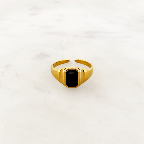 Ring Black Agate