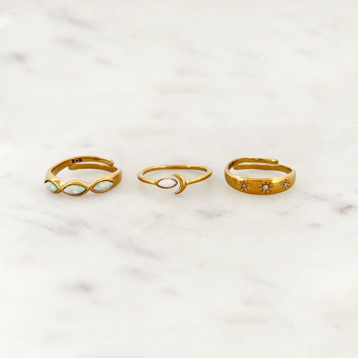 Set opaal ringen
